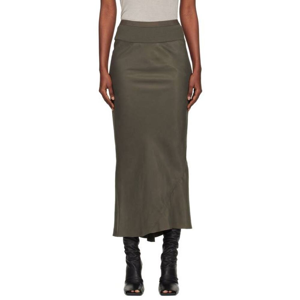 RIck Owens Gonna Calf Bias Skirt in Bosco 42 US 6